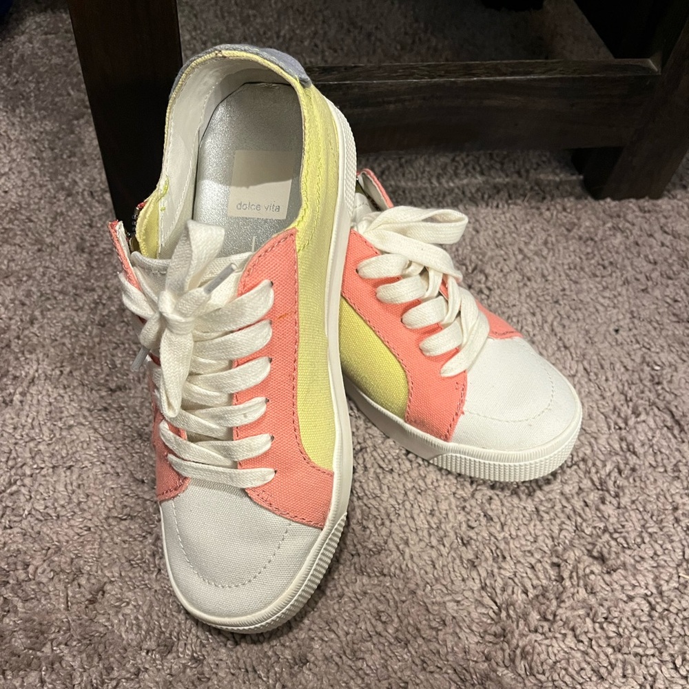 Dolce Vita Colorful Zippered Tennis Shoes Size 6.5 - Picture 1 of 6